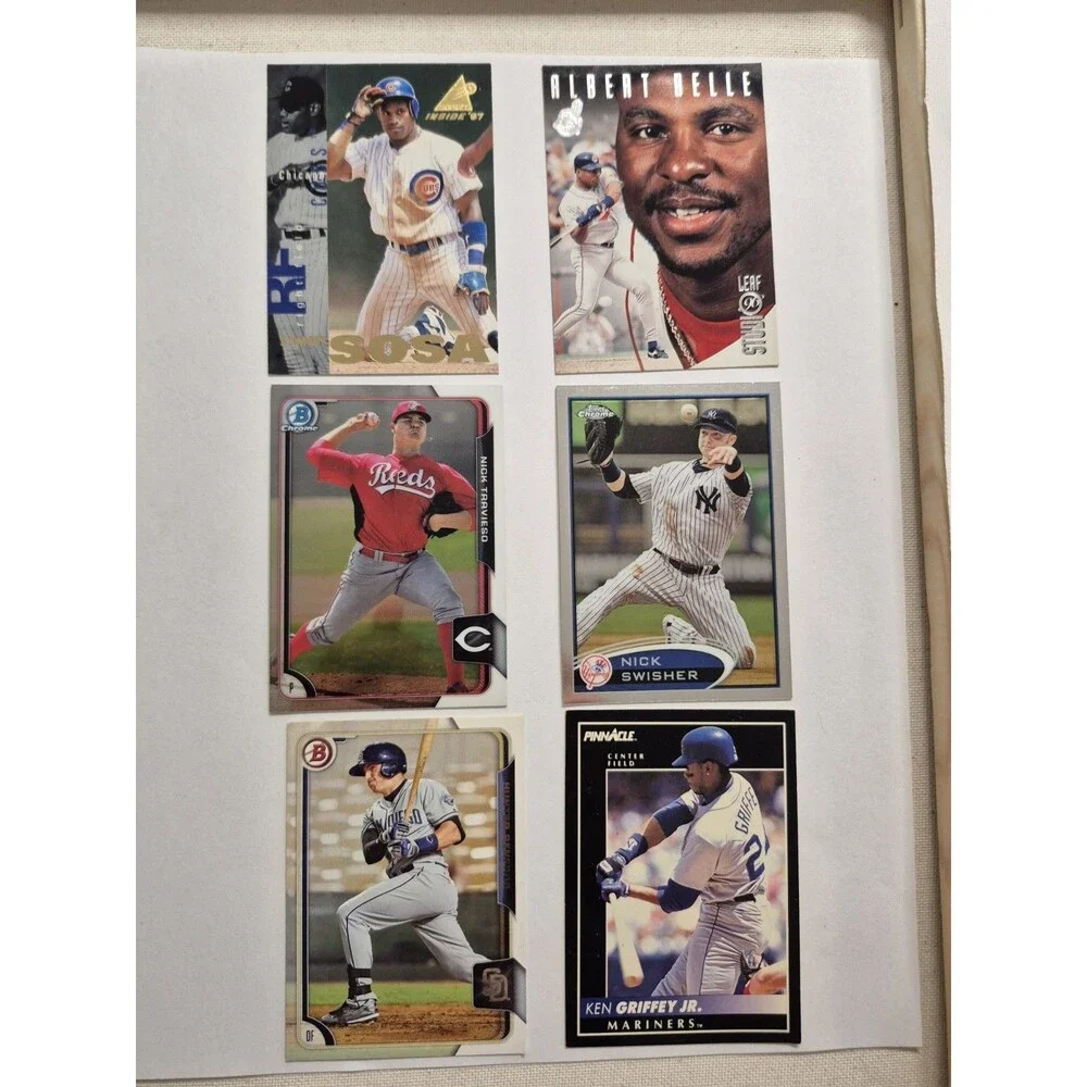 MLB Baseball Card Lot Ken Griffey Jr Sammy Sosa Albert Belle Nick Swisher Hunter